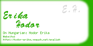 erika hodor business card